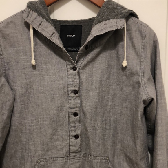 Burton Cotton Gray Hoodie S - Picture 6 of 10